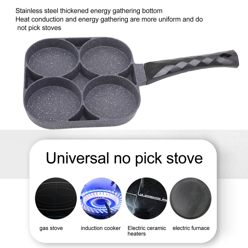 4 Hole Frying Pan Non Stick Heat Resisting Omelet Pan