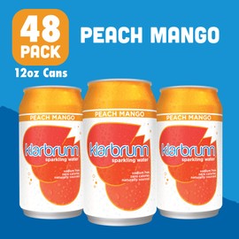 Klarbrunn Sparkling Water, Peach Mango, 48 Pack