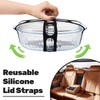 Lid Latch Compatible with Crockpots, Crisscross Silicone Universal Securing Strap