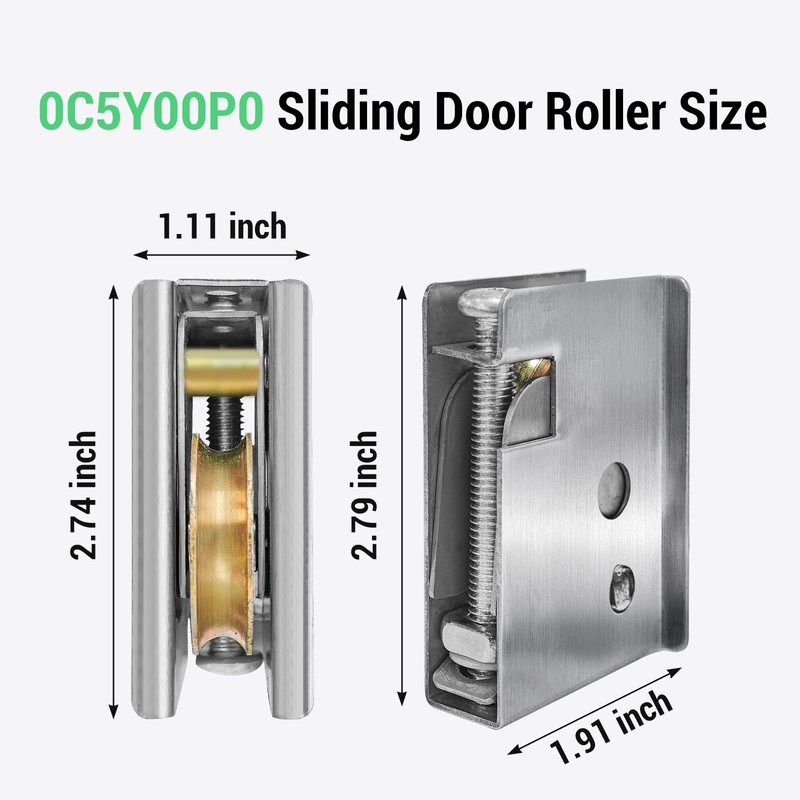 0C5Y00P0 Patio Sliding Door Roller 1-1/2” Steel Ball Bearing Compatible
