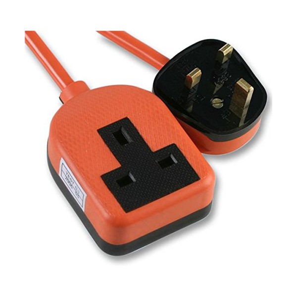 Pro Elec 0138-5 m Rubber Extension Lead, 5 m, Orange