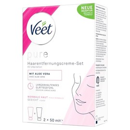 Veet Pure Hair Removal Cream for Face, Normal Skin, 100 ml