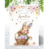 Auntie Easter Card - Bunny with Easter Eggs Design -