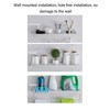 Bathroom Space Aluminum Shelf Bathroom Wall Mounted Drill Free Shelf