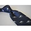 Frederick Thomas navy blue tie with camel design