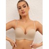 zossav Strapless Bra Non-Slip No Underwire Padded Bandeau Multiway Smoothing