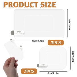 Yuomeaz 6 Stck Dashcam Zubeh?r Klebepads, Elektrostatischer Aufkleber, Klarsichtfolie in 8 X 6 cm und 11 X 6 cm zum Schutz vor Kratzern und Strzen fr Die Installation von Dashcam