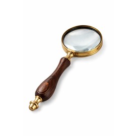 Vintage Antique Henry London Leather Case Brass Marine Handheld Astrologers Magnifying Glass, Brass Instrument Map or Coin Reading Lens Brown Vintage Magnifier, Xmas Collectible Décor Gift New