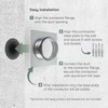 Vent Systems 125mm Duct Connection Flange with EDPM Rubber Gasket,