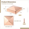 6 Pcs 3.5" x 3.5" Solid Copper Post Cap Fence