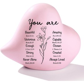 Titanape Christian Gifts for Women, Inspirational Religious Gifts - Bible Verse Heart Keepsake Room Decor, Baptism & Communion Birthday Gifts for Her, Mum, Auntie, Nana