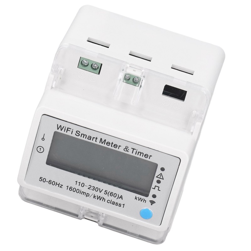 Smart Energy Meter DIN Rail Digital Display Electric Meter WiFi