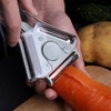 RUIENGCOMM 2Pcs Speed Peeler Ergonomic Handle Sharp Blade Stainless Steel