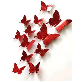 12PCS Beautiful Butterfly Wall Stickers Decor Art Decorations,3D Butterfly Wall Decals Removable DIY Home Decorations Art Decor Wall Stickers for Wall Decor Home Art Kids Room Bedroom Decor