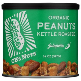 CBS Nuts Organic Kettle Roasted Jalapeno Peanuts, 14 OZ