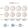Corona 12-Piece Light Sandy Beige Ceramic Dinnerware Sets, Plates and