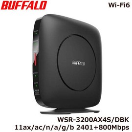Buffalo WSR-3200AX4S/DBK [Wi-Fi 6 Wireless LAN Router 11ax/ac/n/a/g/b 2401+800Mbps Ipv6 Compatible]