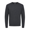 JACK & JONES Male Plus Size Pullover Basic, Dark grey