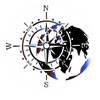 Compass Sticker Decal (RPMt7/4) (9 x 9 cm)
