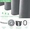 Dynamene 60 inch Stall Shower Curtain - Waffle Weave Heavy