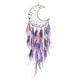WisePoint Dream Catcher, Fairy Dream Catchers Room Decor with Feathers and Beads Pendant, Handwoven Bedroom Accessories Home Decor for Bedroom and Living Room Decoration (style 2)