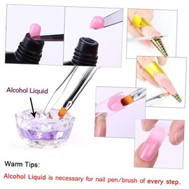 Ipetboom Complete Manicure Set Nail Art Molds False Nails Gel Pen Sand Strip for Party and Diy