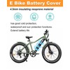 CBHCARCAR EBike Battery Cover, (11.8-15.8in circumference) Reflective Battery Protective E-Bike
