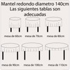 Manteles Redondos, Manteles para Mesa de 55 IN con Bordado