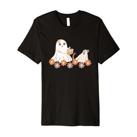 Cute Ghost Walking Dog Premium T-Shirt