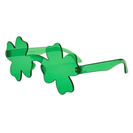 Teens Adults St Patricks Day Sunglasses Accessories Decoration Party Supplies Four Leaf Clover Costume Glasses(IR002-C)