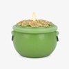 Luminara Lucky Green Pot of Gold Candle - Flickering Real-Flame