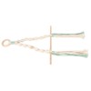 Macrame Paper Towel Holder Wall Mounted Hanger Cotton Rope Synthetic