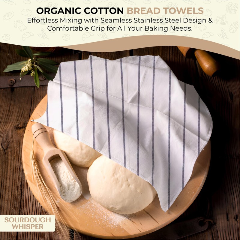 Sourdough whisper essential Tools Set with seamless Danish dough whisk,