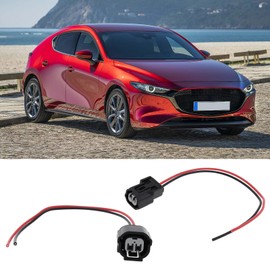YINETTECH 2-Pin Car Front Turn Signal Light Connector Pigtail Compatible with Mazda 3 2014-2019