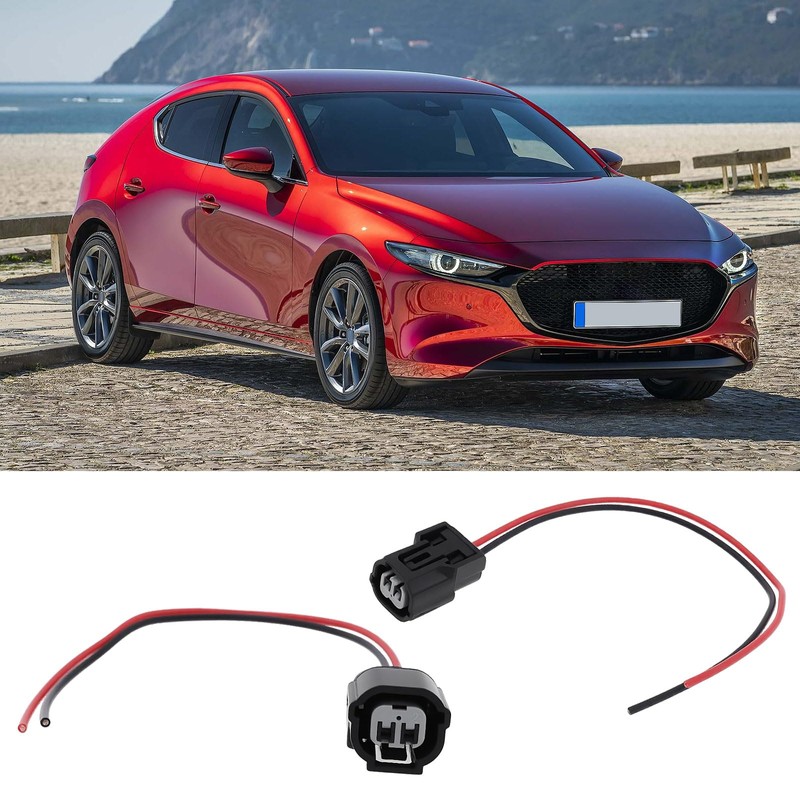YINETTECH 2-Pin Car Front Turn Signal Light Connector Pigtail Compatible