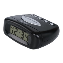 Equity 31003 LCD Snooze Alarm Clock, Black
