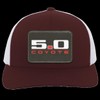 Coyote 5.0 S550 S197 Trucker Snap Back Hat Graphite/White/Rectangle
