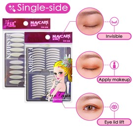 1080Pcs Premium Quality Natural Invisible Single Side Eyelid Tape Stickers Medical-use Fiber Eyelid Lift Strip, Instant Eye Lift Without Surgery, Perfect for Uneven Mono-Eyelids