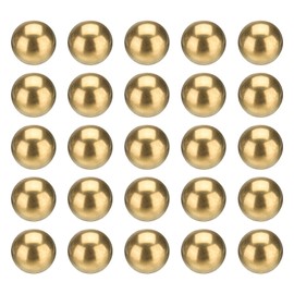 sourcing map 25 Pcs Bearing Balls, 1/4" 6.35mm Precision H65 Brass Bearing Balls Industrial Brass Ball Spheres for Machinery, Automotive, and DIY
