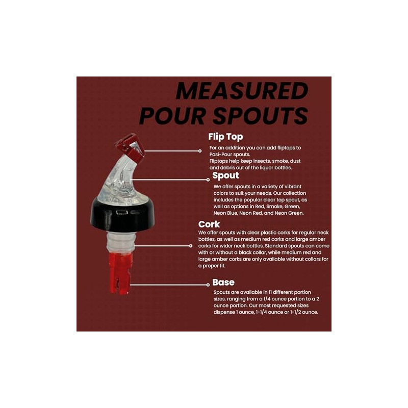 3/4 oz Measured Liquor & Wine Pourers – 12 Pack