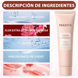 Exfoliante Corporal, 2PCS Exfoliante Corporal, Exfoliante Facial, Gel Exfoliante Purificante para Eliminar Las Impurezas Más Profundas de La Piel para Todo Tipo de Pieles (1.76fl Oz)