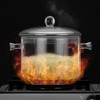 Glass Cooking Pot - 2L/67oz Heat-Resistant Borosilicate Glass Handmade Cookware
