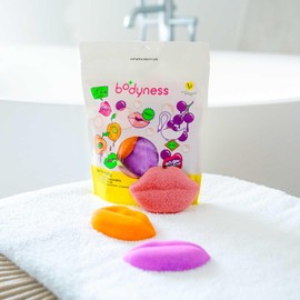 CRAZE BODYNESS Bath Pillows - 6 Lip-Shaped Bath Bombs, Bath Bombs for Skin Care and Relaxation with Cocoa Butter and Aroma, 6 x 40 g