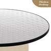 Athena Collection Modern Bar Table Round Top Height Adjustable, Tall