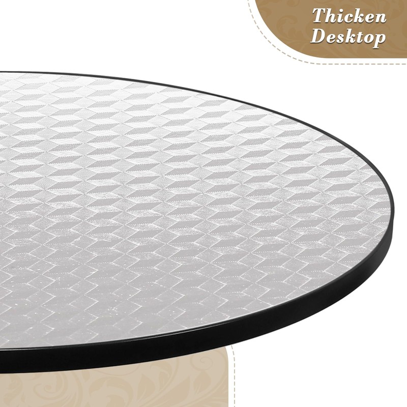 Athena Collection Modern Bar Table Round Top Height Adjustable, Tall