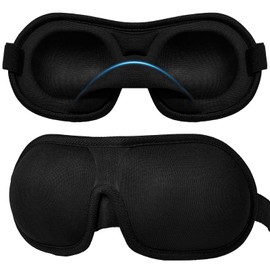Brencco Mascherina per Dormire - Pressione Oculare Zero Maschera Occhi per Dormire Copri Occhi e Benda per Dormire Adulti Design 3D Confortevole per il Viaggi, Sonno, Meditazione