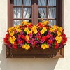 6 Bundles UV Resistant Artificial Geraniums Indoor Outdoor Decor
