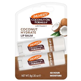 Palmer's Coconut Oil Formula Bálsamo Labial Hidratante Coco y Vitamina E, Humectación 48 Horas, Duo-Pack: 2x4g