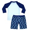 Boys Two Piece Rash Guard Swimsuits Kids Long Sleeve Sunsuit