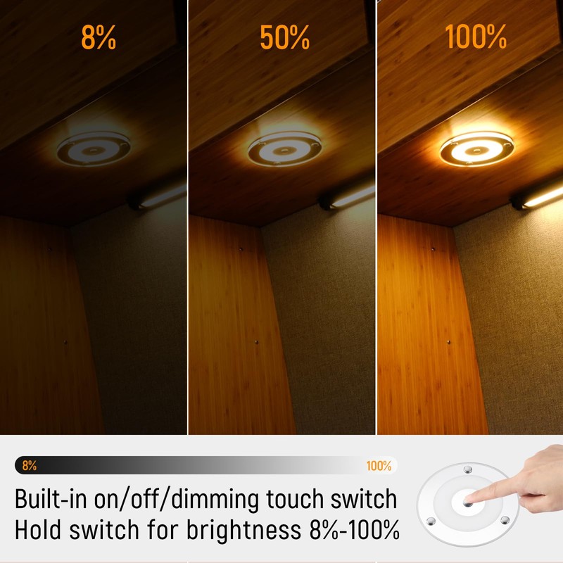 Obeaming 12 V LED Ceiling Light, Campervan, Dimmable Panel Light,